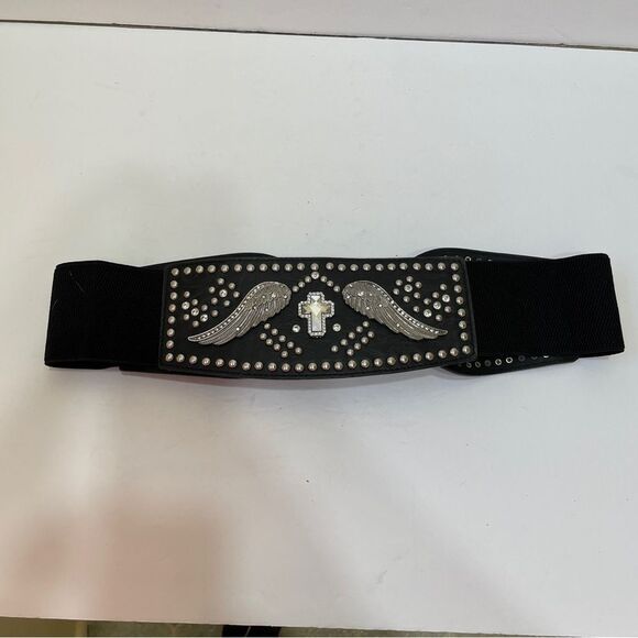ANGEL WINGS‎ AND CROSS BELT IN BLACK main image 4